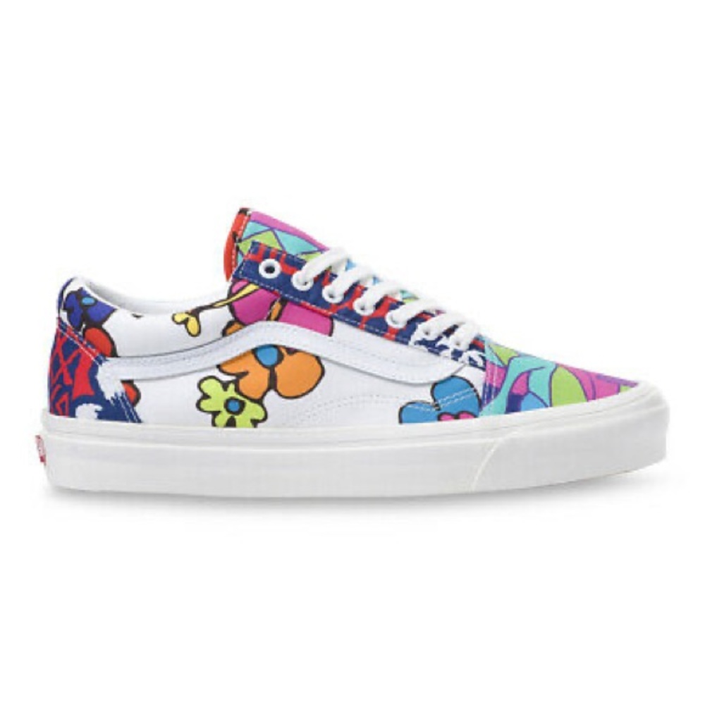 VANS Old Skool Hoffman Fabric White Floral Sneaker